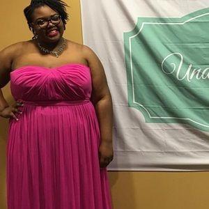 Plus Size Mesh Convertible Gown